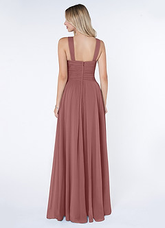 Azazie Kaleigh Bridesmaid Dresses Desert Rose A-Line Pleated Chiffon Dress image2
