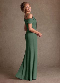 Azazie Rachael Mother of the Bride Dresses Eucalyptus Sheath Off the Shoulder Stretch Crepe Dress image5