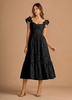 Thalia Black Midi Dress image4