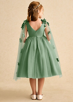 Azazie Staria Flower Girl Dresses Matcha Ball-Gown Ruched Tulle Dress image2