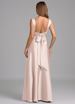 Azazie Beatrice 신부 들러리 드레스 A라인 스윗하트 네크라인 스트레치 새틴 바닥 길이 드레스 image6