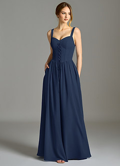 Azazie Porscha Suknie dla druhen Linia A Dekolt w kształcie serca Szyfon Do ziemi Sukienka image1