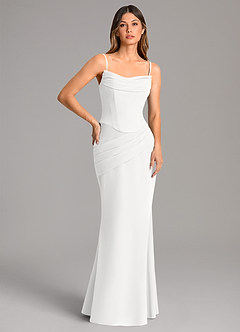 Azazie Sorrel Suknie dla druhen Syrena Gorset Szyfon Do ziemi Sukienka image2