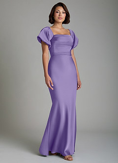 Azazie Lea Bridesmaid Dresses Tahiti Mermaid Off the Shoulder Stretch Satin Convertible Dress image9
