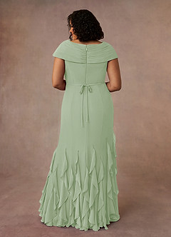 Azazie Bailora Mother of the Bride Dresses Dusty Sage Mermaid Ruched Chiffon Dress image8