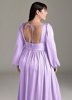 Azazie Norah Bridesmaid Dresses Lilac A-Line Stretch Satin Dress image13