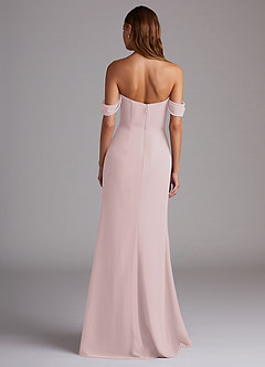 Azazie Saige Bridesmaid Dresses Blushing Pink A-Line Off the Shoulder Chiffon Convertible Dress image8
