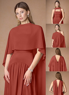 Azazie Matching Color Chiffon Multiway Cape