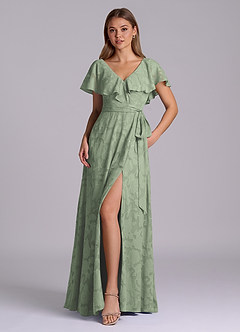 front Azazie Floral Burnout Swatch