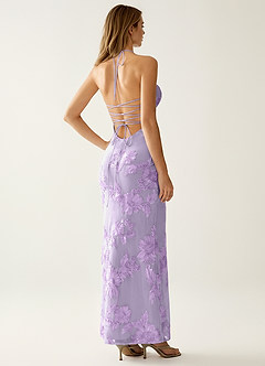Nasasiya Glyzinien Partykleid aus Stretchspitze mit offenem Rücken image7