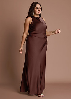Evadne Mocha Coco Open Back Dress image4