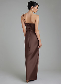 Azazie Sabrina Bridesmaid Dresses Ganache Mermaid Corset Stretch Satin Dress image3
