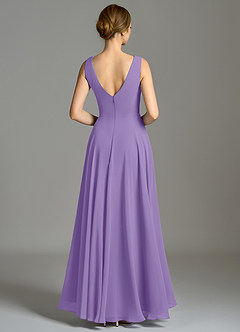 Azazie Wonderland Bridesmaid Dresses Tahiti A-Line Pleated Chiffon Dress image2