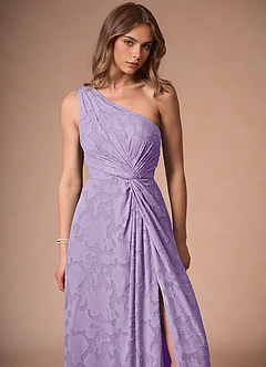 Hermosa Lilac One Shoulder Maxi Dress image6
