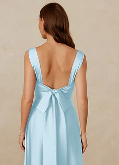 Christian Siriano Bridal for Azazie 1001 Brautjungfernkleider A-Linie Herzausschnitt Stretch-Satin Kleid Himmelblau image9