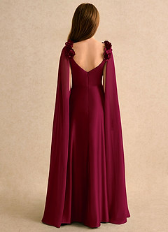 Azazie Rosita Girls Formal Flower Girl Klänningar Klä A-Line i Stretch Satin Plisserad image2