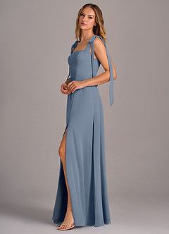 Azazie Debra Bridesmaid Dresses Twilight A-Line with Pockets Chiffon Convertible Dress image4