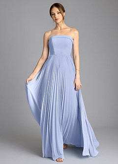 Azazie Mariana Bridesmaid Dresses Ice A-Line Strapless Chiffon Dress image1