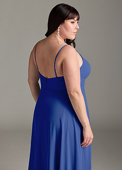Azazie Akita Bridesmaid Dresses Royal Blue A-Line Chiffon Dress image11