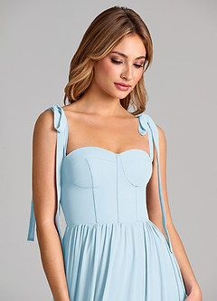 Azazie Anastacia Bridesmaid Dresses Sky Blue A-Line Sweetheart Neckline Chiffon Dress image7