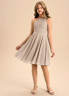 Azazie Charlize Junior Klä av A-Line i Chiffong Plisserad image1