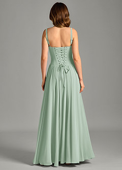 Azazie Evadina Suknie dla druhen Linia A Gorset Szyfon Do ziemi Sukienka image2