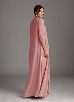 Azazie Kana Final Sale Dusty Rose A-Line Scoop lace Chiffon Dress image7