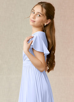 Azazie Mosley Junior Abito A-Line in Maglia Increspato Lavanda image6