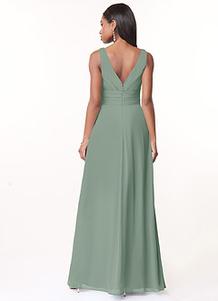 Azazie Julianna Final Sale Butterscotch A-Line Chiffon Dress image2