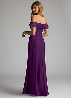 Azazie Sophie Robes de demoiselle d'honneur Robe Trapèze Convertible en Mousseline de soie Épaule décolletée Grain De Raisin image5