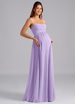 Azazie Saige Maternity Bridesmaid Dresses A-Line Pleated Chiffon Floor-Length Dress image8