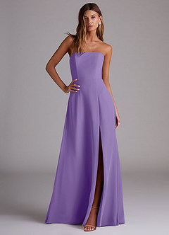 Azazie Wren Bridesmaid Dresses Tahiti A-Line Side Slit Chiffon Convertible Dress image3