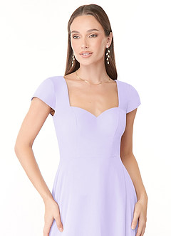 Azazie Hainsly Bridesmaid Dresses Lilac A-Line Sweetheart Neckline Chiffon Dress image5