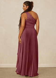 Christian Siriano Bridal for Azazie 1008 Bridesmaid Dresses Desert Rose A-Line One Shoulder Stretch Satin Dress image10