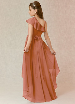Azazie Mango Junior Abito A-Line in Chiffon Increspato Più Tagliato image1