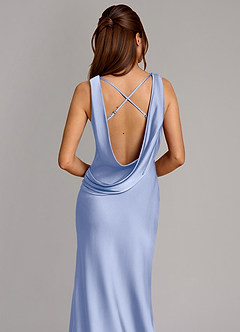 Azazie Cheryl Brautjungfernkleider Meerjungfrau-Linie Stretch-Satin Kleid Eis image2