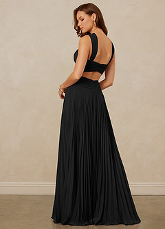 Christian Siriano Bridal for Azazie 1009 Bridesmaid Dresses Black A-Line Pleated Chiffon Dress image3