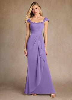 Azazie Belfast Mother of the Bride Dresses Tahiti Sheath Lace Mesh Dress image4