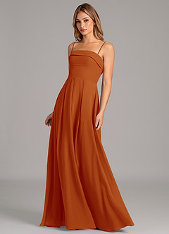 Azazie Lucienne Bridesmaid Dresses Paprika A-Line Strapless Chiffon Convertible Dress image6