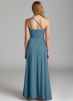 Azazie Maron Junior Robe Trapèze en Satin extensible Plissée Bermude image4