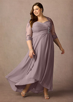 Azazie Anne Mother of the Bride Dresses Dusk Sheath Sweetheart Sequins Lace Dress image12