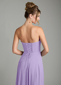 Azazie Gabriela Bridesmaid Dresses Lilac A-Line Corset Chiffon Dress image11