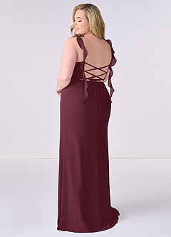 Barbie ♥ Azazie Bridesmaid Dresses Cabernet Mermaid Corset Chiffon Dress image8