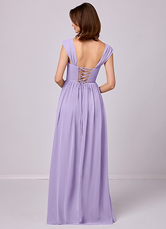 Barbie ♥ Azazie Bridesmaid Dresses Lilac A-Line Corset Chiffon Dress image6
