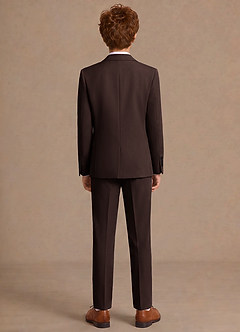 front James Ganache Traje de tres piezas para jóvenes