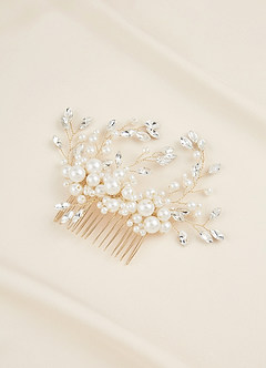 front Bridal Pearl Hair Comb