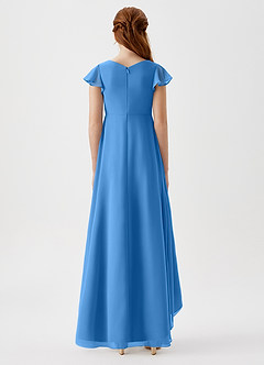 Azazie Breanne Junior Blue Jay A-Line Chiffon Dress image5