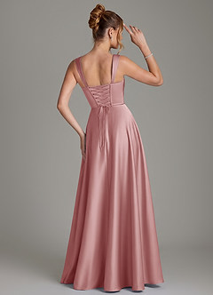 Azazie Azaria Bridesmaid Dresses Dusty Rose A-Line Corset Stretch Satin Dress image5
