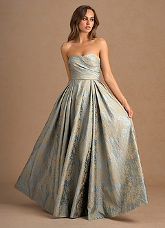 Maelis Vintage Blue Maxi Gown image4