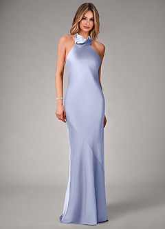 Azazie Velli Brautjungfernkleider Meerjungfrau-Linie Stretch-Satin Kleid Eis image4